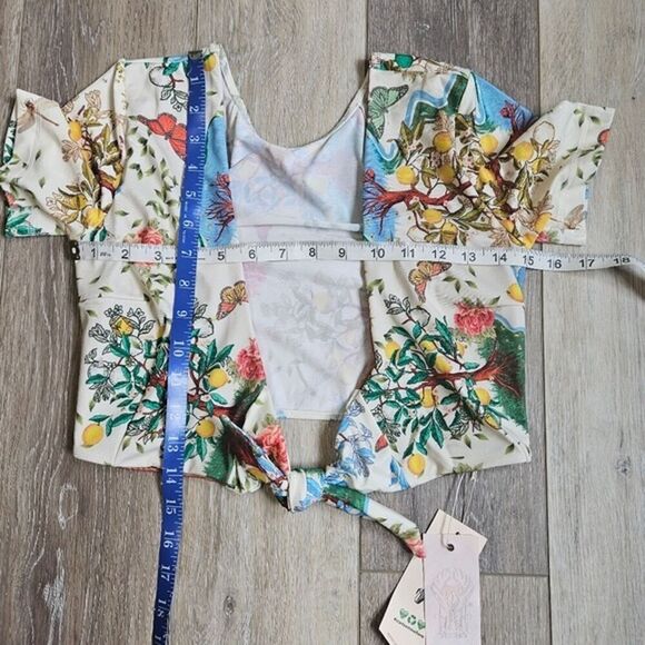 We Are HAH All Tied Up Reversible Top Coverup Swim XS Free People Revolve New - Picture 3 of 6